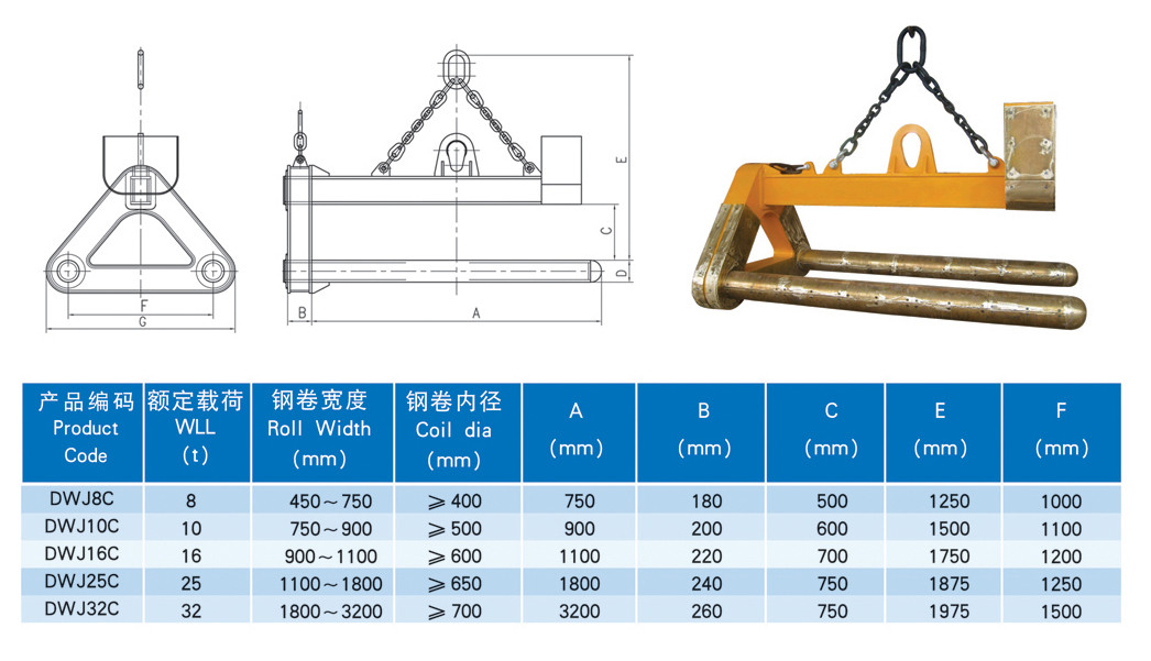 双C型卷板吊具